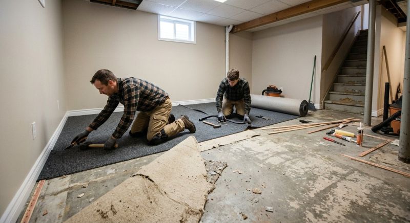 Basement Carpet Replacement in Old Bridge, NJ