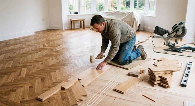 Birch Floor Installation in Austin, TX