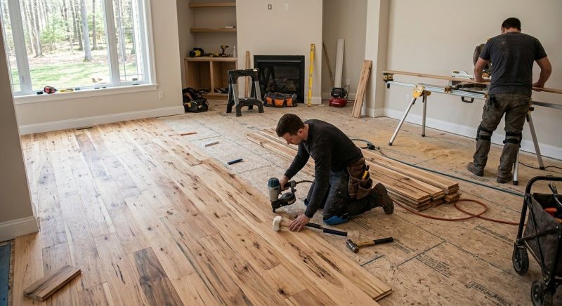 Hickory Floor Installation in Fort Worth, TX