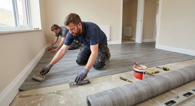 Sheet Linoleum Installation in Denton, TX