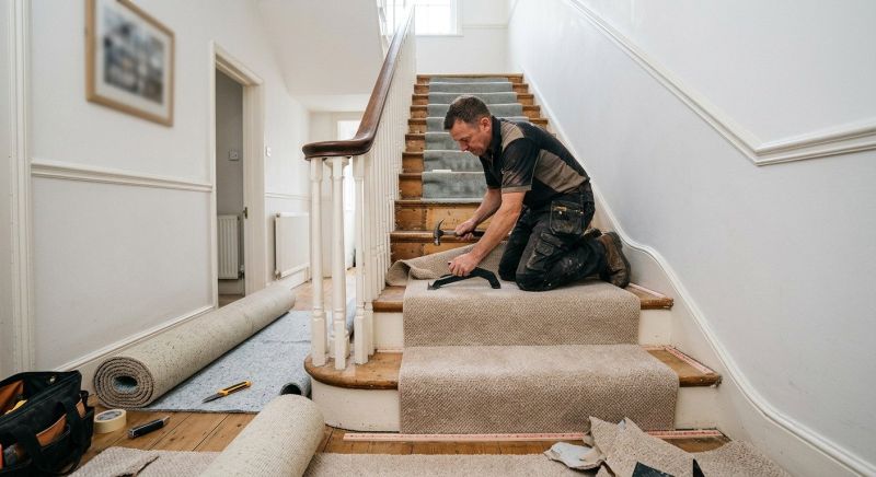 Stair Carpet Replacement in Old Bridge, NJ