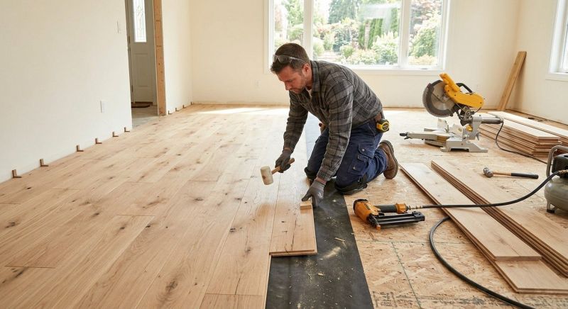White Oak Floor Installation in Manassas, VA