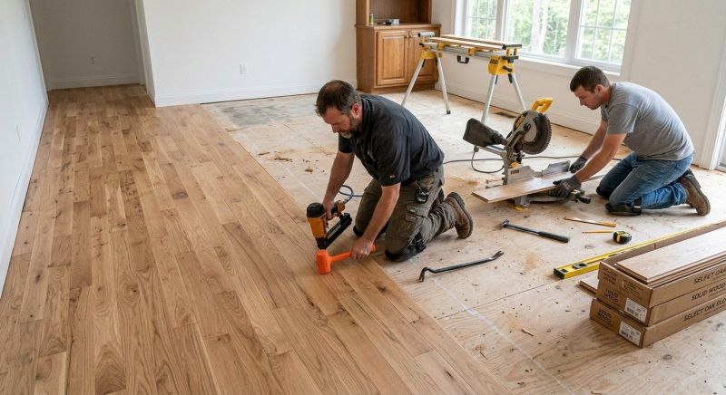 White Oak Floor Installation in Manassas, VA