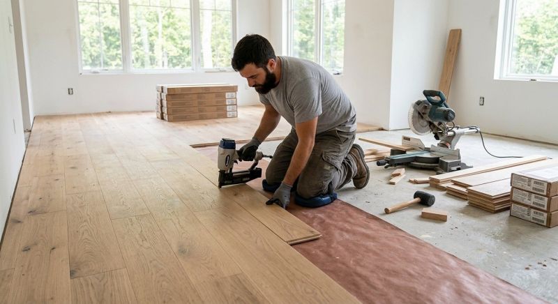 White Oak Floor Installation in Manassas, VA